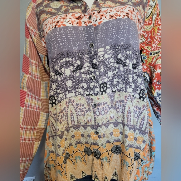 Artisan De Luxe Mixed Print Blouse, VGUC, Size S - Picture 2 of 12